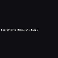 Exorbitante Baumwolle-Lampe
