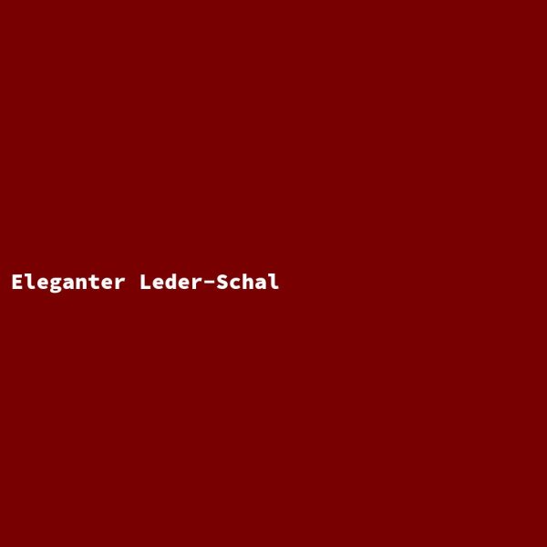 Eleganter Leder-Schal
